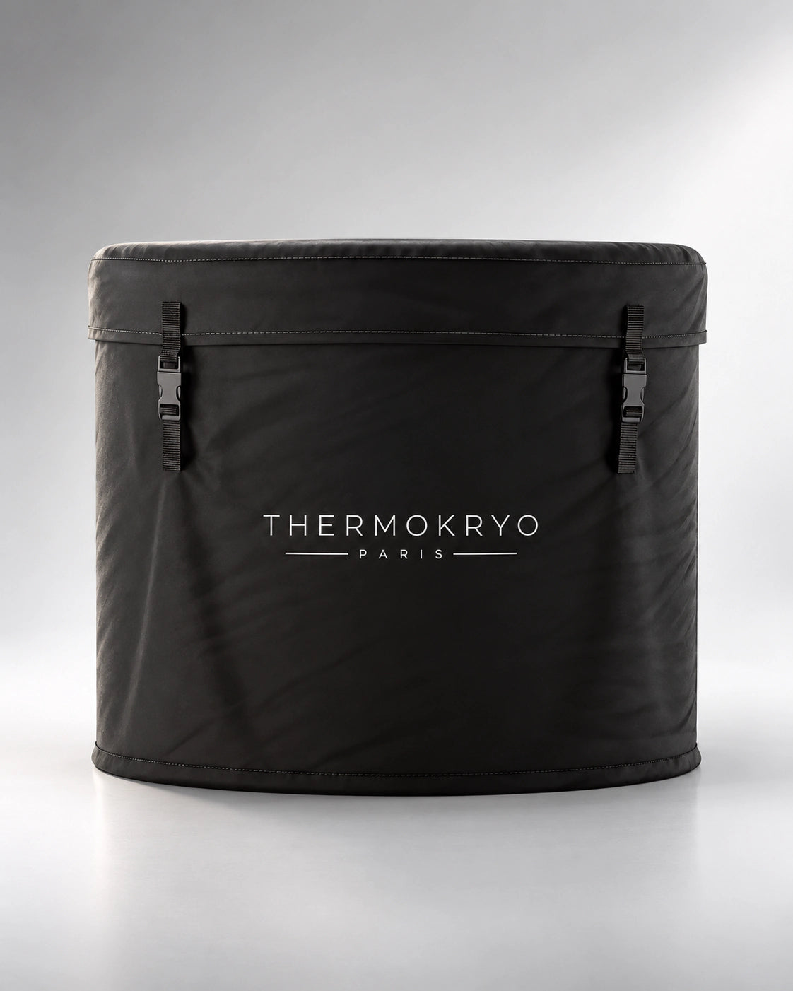 Housse isolante ronde ThermoKryo pour bain froid, noire