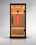 Sauna infrarouge 1 personne en pruche – Spectre complet, plancher chauffant – Noir