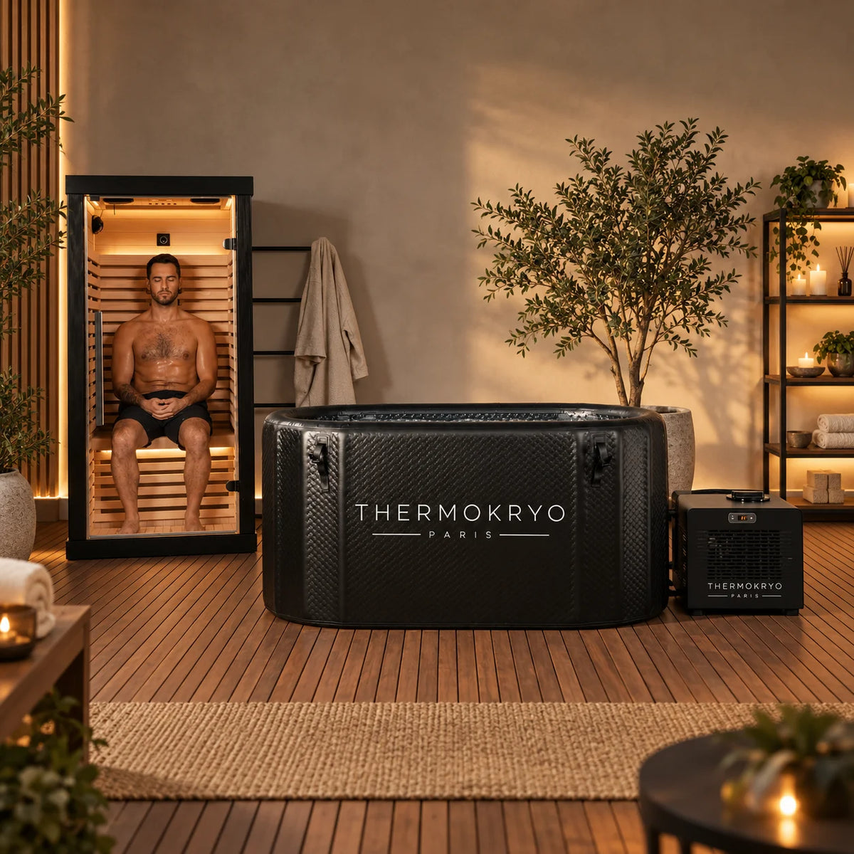 Pack bain froid ThermoKryo avec refroidisseur Pro – 400 L, 4 à 20 °C