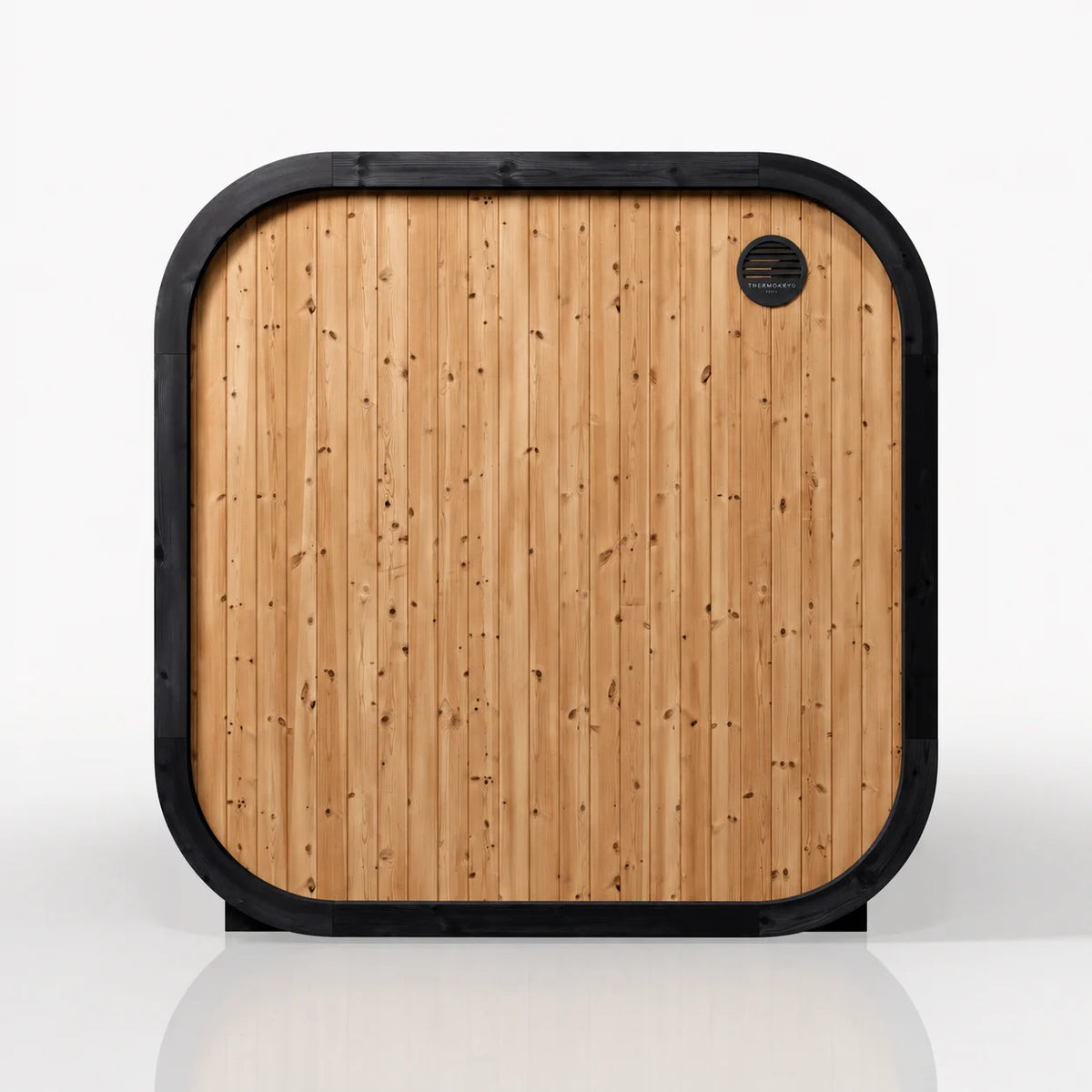 Sauna extérieur 4-6 personnes – Cabine en bois, façade vitrée – Noir