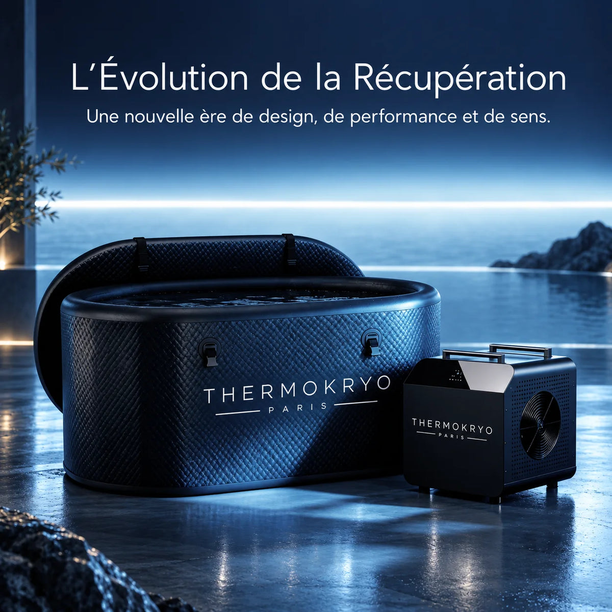 Pack bain froid ThermoKryo avec refroidisseur Max Wi-Fi – 400 L, 3 à 20 °C