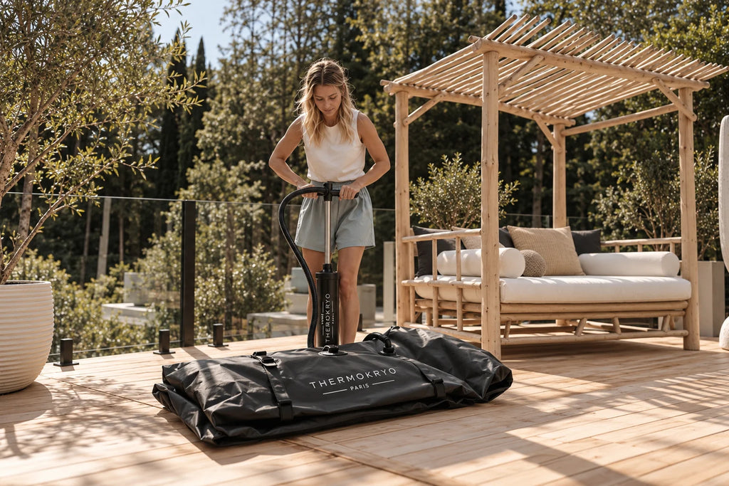 Bain froid gonflable ThermoKryo – 400 L, isolé, portable